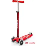 Micro Maxi Deluxe LED koloběžka red (červená)