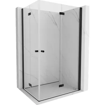 Mexen Mist-F Duo skládací sprchový kout pravý 90 x 115 cm, transparentní, černá - 8A6-090L-115P-70-00 Sprchové kouty