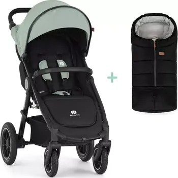 Kočárek PETITE&MARS Kočárek sportovní Street2 Air Black + PETITE&MARS fusak Jibot ZDARMA Iron Green