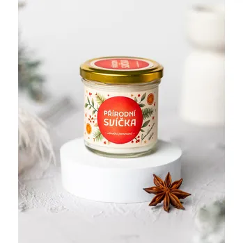 Svíčka Limitovaná edice: Přírodní svíčka EcoHaus 130 ml, vánoční pomeranč