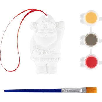 kreativní sada SÁDROVÁ BAŇKA k vymalování DIY sada MIKULÁŠ barvy štětec vánoční