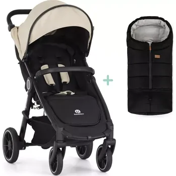 Kočárek PETITE&MARS Kočárek sportovní Street2 RWS Black + PETITE&MARS fusak Jibot ZDARMA Sahara Beige