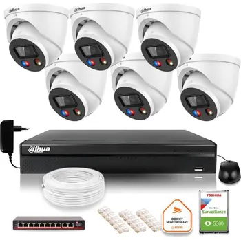 Dahua TIOC 5mpx 2K IP dohledová sada 6 kamer IPC-HDW3549H-AS-PV-0280B-S5 DVR s diskovou jednotkou pro nepřetržitý provoz