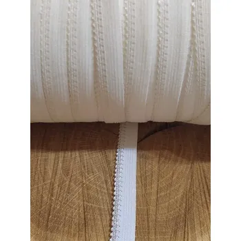 Textilie Ozdobná pruženka šíře 11 mm barva bílá