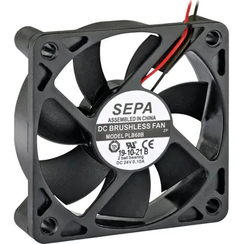 Průmyslový ventilátor SEPA PLB60B24SE30A axiální ventilátor, 24 V/DC, 27.6 m³/h, (d x š x v) 60 x 60 x 15 mm, 111111680