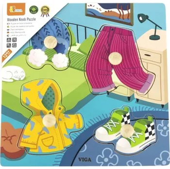 Dřevěná hračka Viga Dřevěná vkládačka - oblečení
