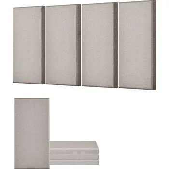 Obklad VEVOR Akustické panely 4 ks, 2 palce silné, 23,6 x 11,8 palce, zvukově izolační panely ze skelných vláken, samolepicí zvukotěsné nástěnné desky, pro studia, kanceláře, domácí kina, zasedací místnosti, velbloudí barva