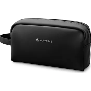 Kosmetická taška Horizon | Černá voděodolná kosmetická taška z PU - Waykins