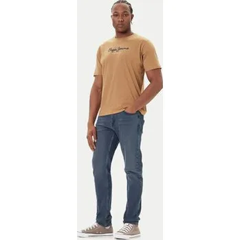 Pánská móda Pepe Jeans T-Shirt Eggo N PM509979 Béžová Regular Fit S