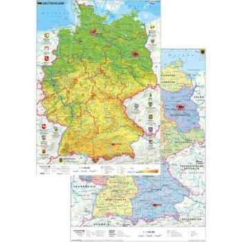 Stiefel Deutschland physisch/politisch, DUO-Schreibunterlage (Hochformat)