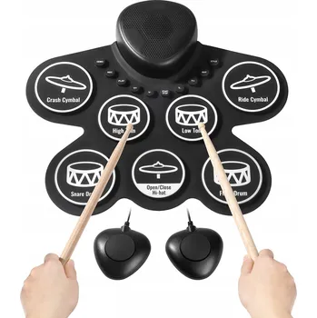 Elektronické bicí Dětská elektronická bicí souprava se 7 pady, sluchátkovým výstupem a pedály