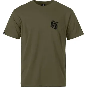 Pánské tričko Pánské tričko Horsefeathers BLOCKS S Khaki, Černá, Žlutá