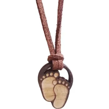 Žertovný předmět Nožičky - dřevěný přívěsek na šňůrce s gravírováním- Tričkový.cz