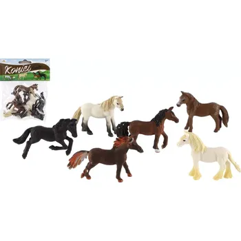 Figurka Teddies Kůň malý 6ks plast 6-7cm v sáčku