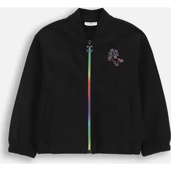 Chlapecká mikina Dětská mikina Coccodrillo černá barva, s kapucí, s potiskem, RAVE GIRL KIDS ZC5132202RGK 99X, vel. 110