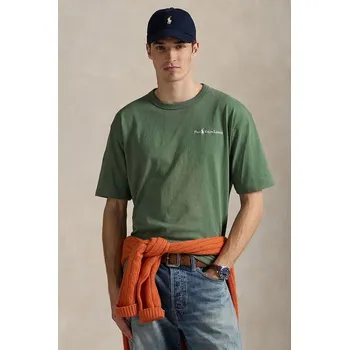 Bavlněné tričko Polo Ralph Lauren Tee pánské, zelená barva, 710964714 78A, vel. M