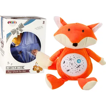plyšák LEAN Toys Plyšový medvídek na spaní Světla Zvuky Noční a denní režim Liška