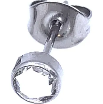 Náušnice Titanová náušnice s kamenem kusovka