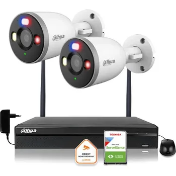 Dahua IP dohledová sada 2 kamer WI-FI 5MPx 2K F5D-PV-0280B aktivní IR LED detektor do 30 m