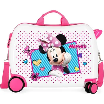 JOUMMA BAGS Dětský cestovní kufr na kolečkách / odrážedlo MINNIE MOUSE Pink, 34L, 2399862