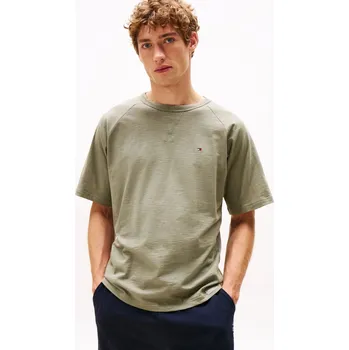 Pánské tričko Tommy Hilfiger UM0UM03605 M1L S Olivová