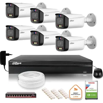 Dahua TIOC 5mpx 2K IP dohledová sada 6 kamer IPC-HFW3549T1-AS-PV-0280B-S5 DVR s diskovou jednotkou pro nepřetržitý provoz