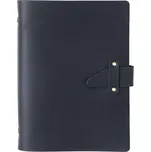 Luxusní kožený Zápisník - Diář A5 Vinage Černý - Typ Linkovaný