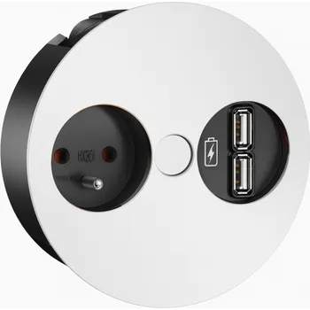 Elektrická zásuvka Bachmann Zásuvka USB Twister / Bílá