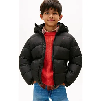Dívčí bunda Dětská péřová bunda Tommy Hilfiger KB0KB10091.98.122.9BYA černá 99X, vel. 110