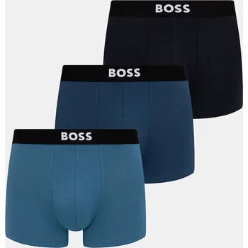 Boxerky BOSS Trunk 3P BOSS ONE 3-pack pánské, více barev, 50544263 modrá 55B, vel. S