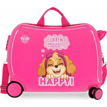 JOUMMA BAGS Dětský cestovní kufr na kolečkách / odrážedlo PAW PATROL Pink, 38L, 2199823