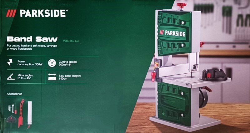 PARKSIDE Scie à ruban PBS 350 B2 350 W, vitesse de coupe 900