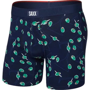Pánské spodní prádlo Pánské boxerky SAXX VIBE XTRA SOFT COMFORT BOXER BRIEF FLY XXL Modrá