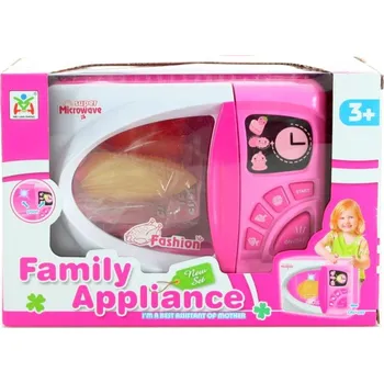 Dětská kuchyňka Lamps Mikrovlnná trouba baterie růžová