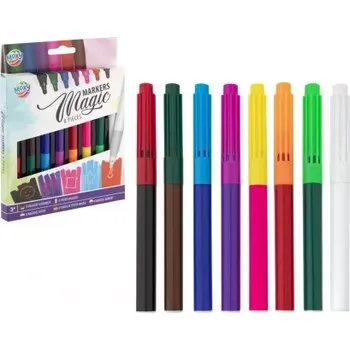 omalovánky Kouzelné fixy se zmizíkem, sada 8 kusů