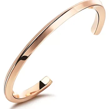 Náramek Otevřený náramek z oceli měděné barvy, spirálovitě zahnutá ramena