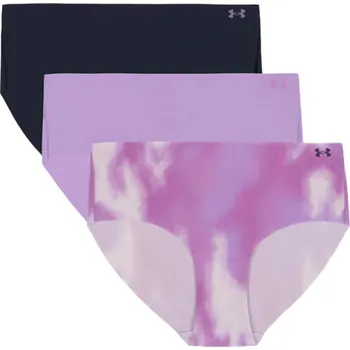 Kalhotky kalhotky Under Armour Pure Stretch No Show Hipster Printed 3 Pack - Violet Void XL