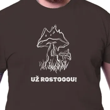 Pánské tričko Tričko Houbaři | Tričko pro houbaře Už rostou