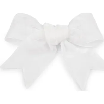 Vánoce Vánoční mašle sametová 11x9 cm Varianta: 5 bílá, Balení: 6 ks