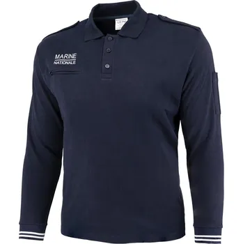 Pánská košile Armáda Francouzská Polokošile s dlouhým rukávem MARINE NATIONALE MODRÁ Velikost: 112PM