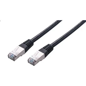 Síťový kabel C-TECH kabel patchcord Cat5e, FTP, černý, 2m