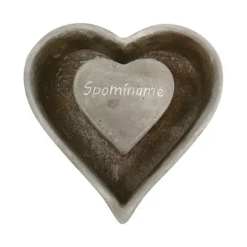 Květináč Květináč srdce s nápisem Spomíname 22 x 22 cm, (SK)