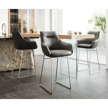 Barová židle Barová židle Alja-Flex tenká podnož nerezová ocel mikrovlákno