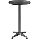 Casaria Výškově nastavitelný hliníkový barový stůl NERO, Ø60cm, černá