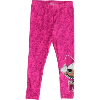 Dívčí legíny Eplusm Dívčí legíny L.O.L. panenka s mašlí růžové Barva: Růžová, Velikost: 104