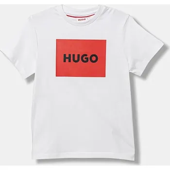 Chlapecké oblečení Dětské bavlněné tričko HUGO G00572.114.150 bílá 00X, vel. 114