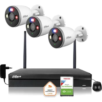 Zabezpečení domácnosti Dahua IP dohledová sada 3 kamer WI-FI 5MPx 2K F5D-PV-0280B s aktivním IR LED detektorem do 30 m