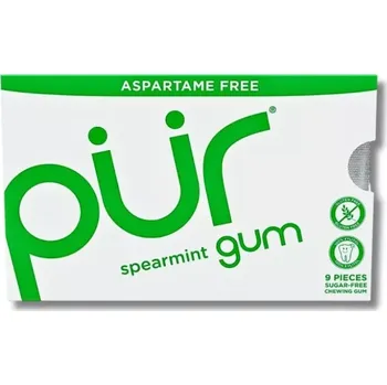 Žvýkačka PÜR Žvýkačky bez aspartamu Spearmint s xylitolem, bez cukru 9 ks