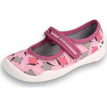 Dívčí bačkory BEFADO dívčí balerínky 114X549 šedé 29