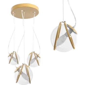 Toolight, závěsné svítidlo 3xE14 APP1091-3CP, zlatá, OSW-04407